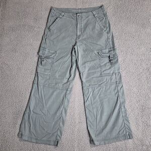 American Eagle Stretch Cargo Pants Women´s Size 12 Short (32x28) Gray Wide Leg
